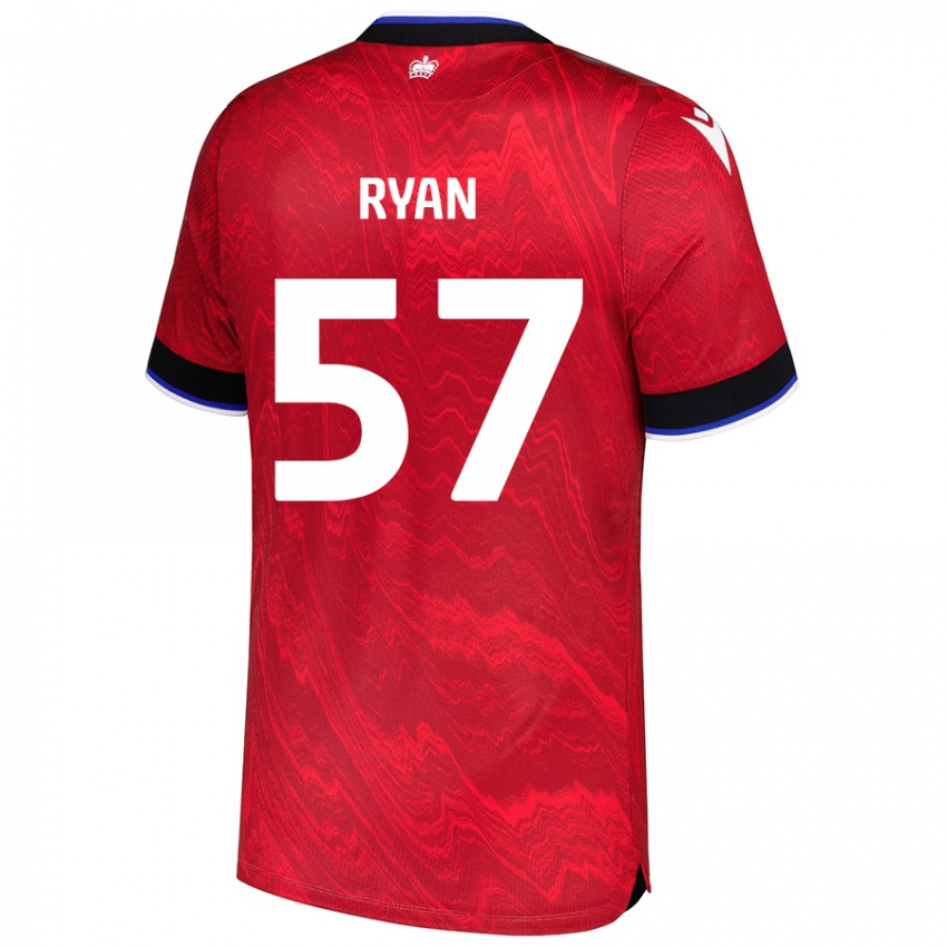 Kinder John Ryan #57 Rot Schwarz Auswärtstrikot Trikot 2024/25 T-Shirt