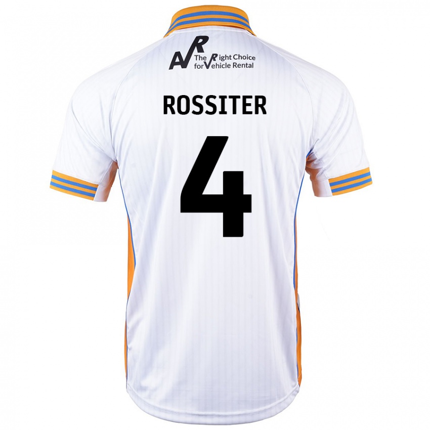 Kinder Jordan Rossiter #4 Weiß Auswärtstrikot Trikot 2024/25 T-Shirt