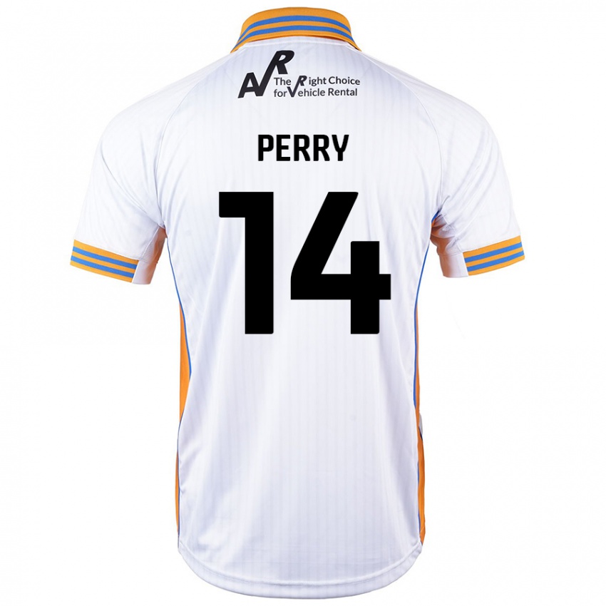 Kinder Taylor Perry #14 Weiß Auswärtstrikot Trikot 2024/25 T-Shirt