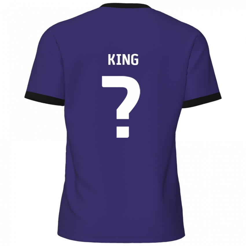 Kinder Eli King #0 Lila Auswärtstrikot Trikot 2024/25 T-Shirt