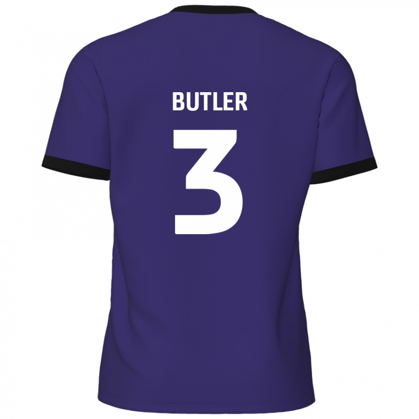 Kinder Dan Butler #3 Lila Auswärtstrikot Trikot 2024/25 T-Shirt