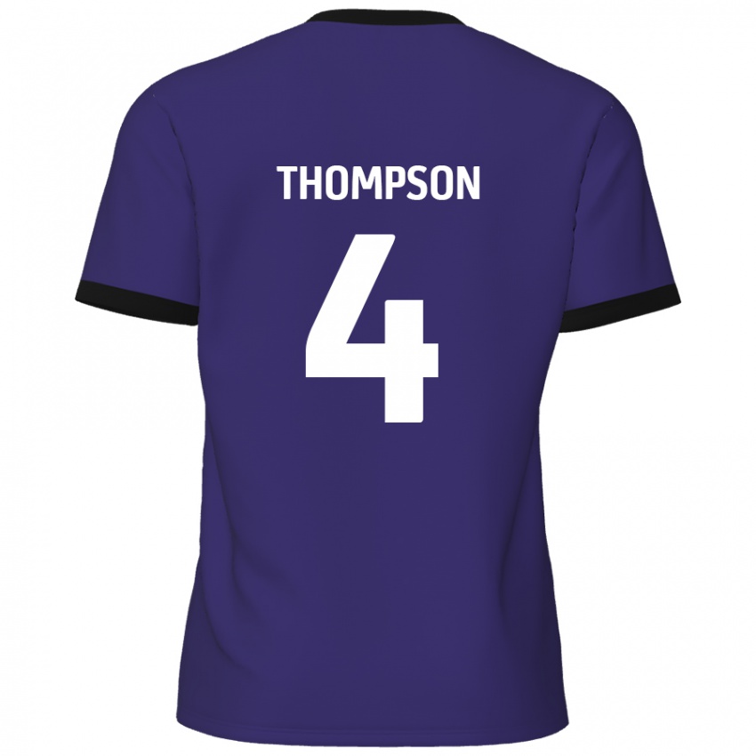 Kinder Nathan Thompson #4 Lila Auswärtstrikot Trikot 2024/25 T-Shirt