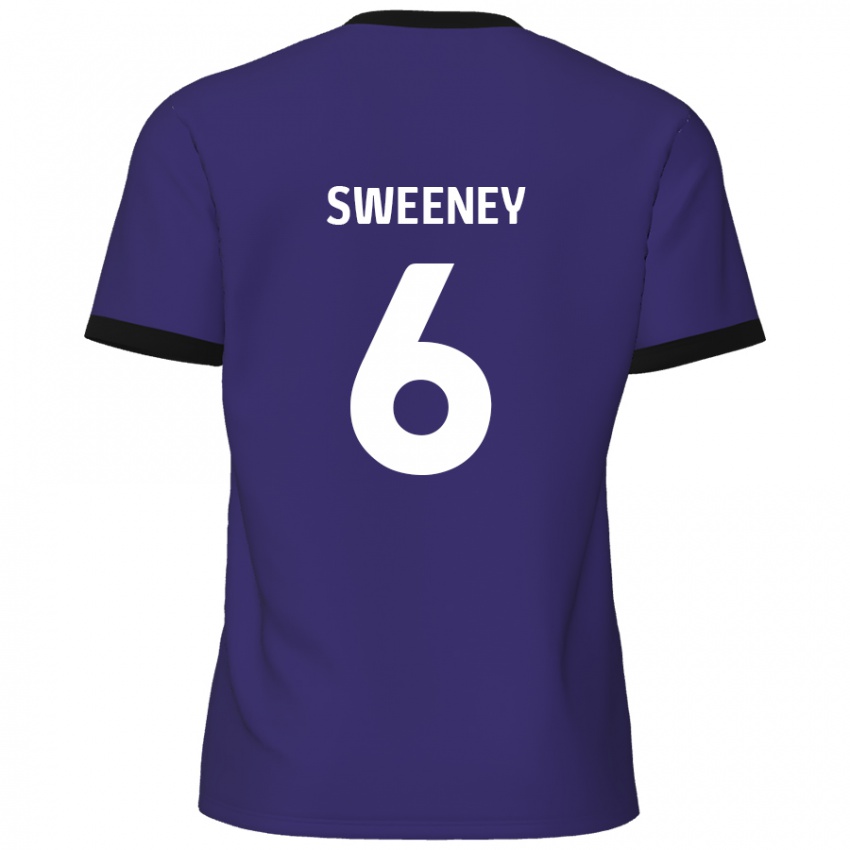 Kinder Dan Sweeney #6 Lila Auswärtstrikot Trikot 2024/25 T-Shirt