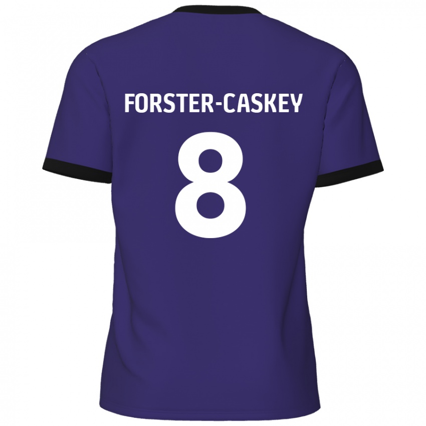 Kinder Jake Forster-Caskey #8 Lila Auswärtstrikot Trikot 2024/25 T-Shirt