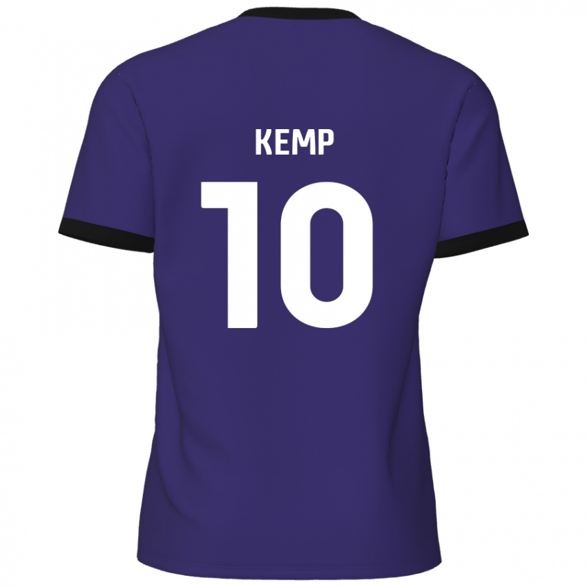 Kinder Dan Kemp #10 Lila Auswärtstrikot Trikot 2024/25 T-Shirt