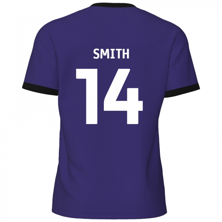 Kinder Kane Smith #14 Lila Auswärtstrikot Trikot 2024/25 T-Shirt