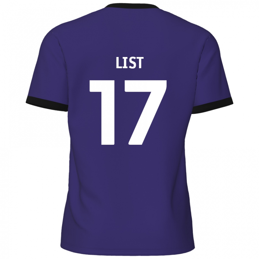 Kinder Elliott List #17 Lila Auswärtstrikot Trikot 2024/25 T-Shirt