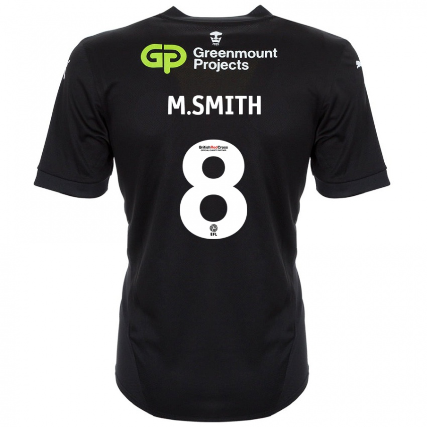 Kinder Matt Smith #8 Schwarz Auswärtstrikot Trikot 2024/25 T-Shirt