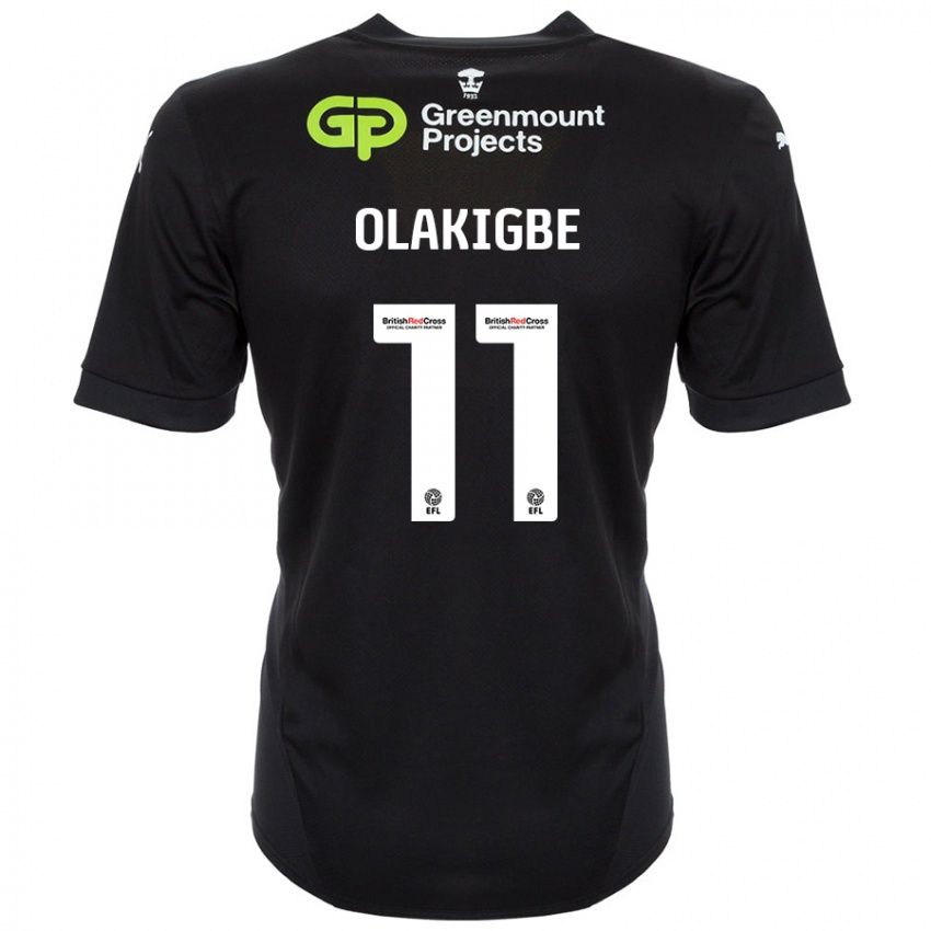 Kinder Michael Olakigbe #11 Schwarz Auswärtstrikot Trikot 2024/25 T-Shirt