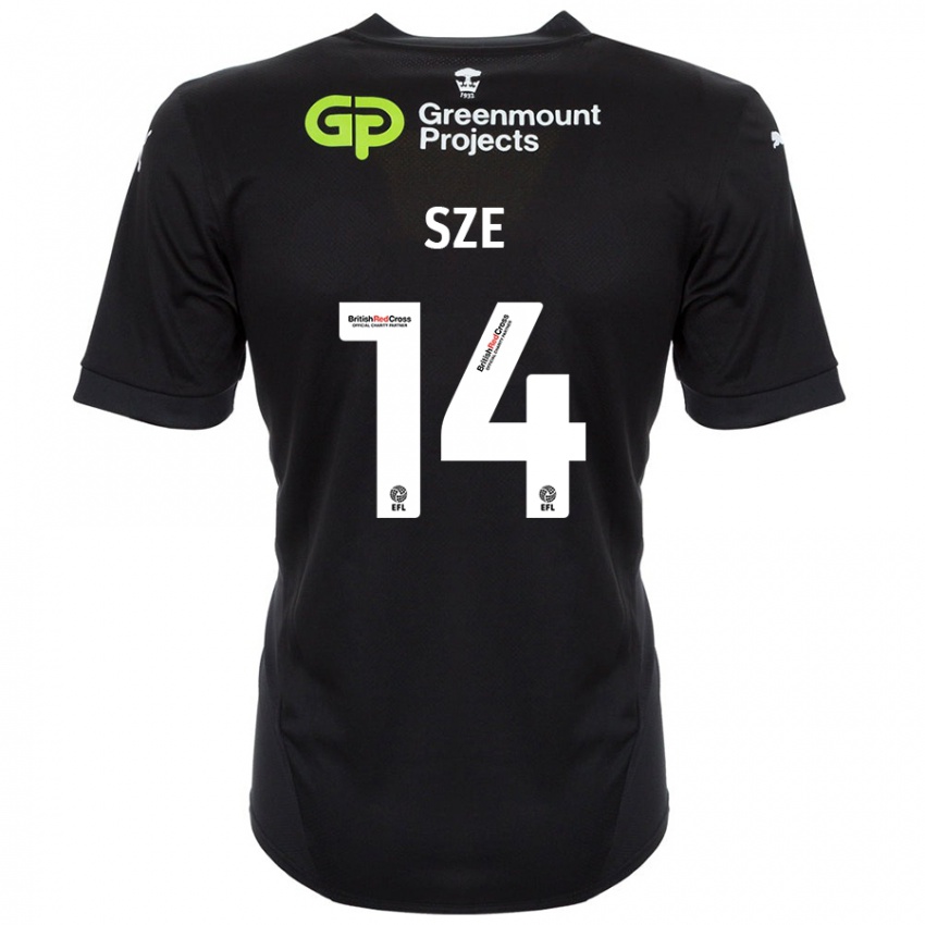 Kinder Chris Sze #14 Schwarz Auswärtstrikot Trikot 2024/25 T-Shirt