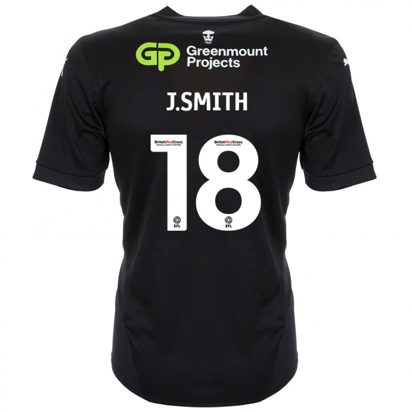 Kinder Jonny Smith #18 Schwarz Auswärtstrikot Trikot 2024/25 T-Shirt