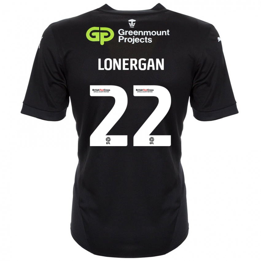 Kinder Andy Lonergan #22 Schwarz Auswärtstrikot Trikot 2024/25 T-Shirt