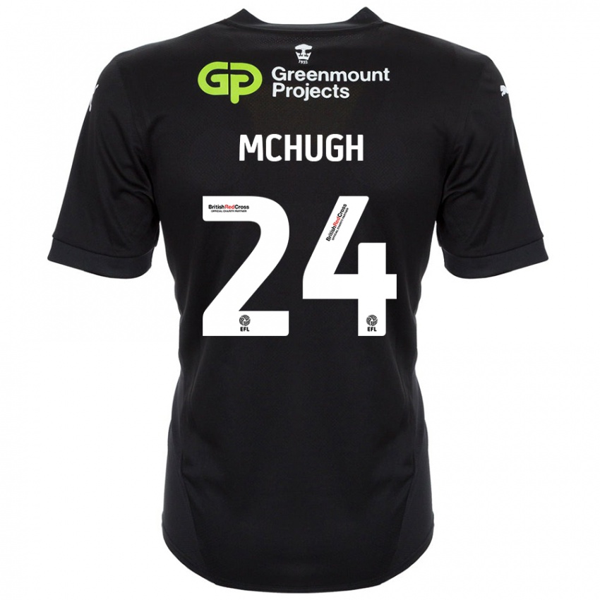 Kinder Harry Mchugh #24 Schwarz Auswärtstrikot Trikot 2024/25 T-Shirt