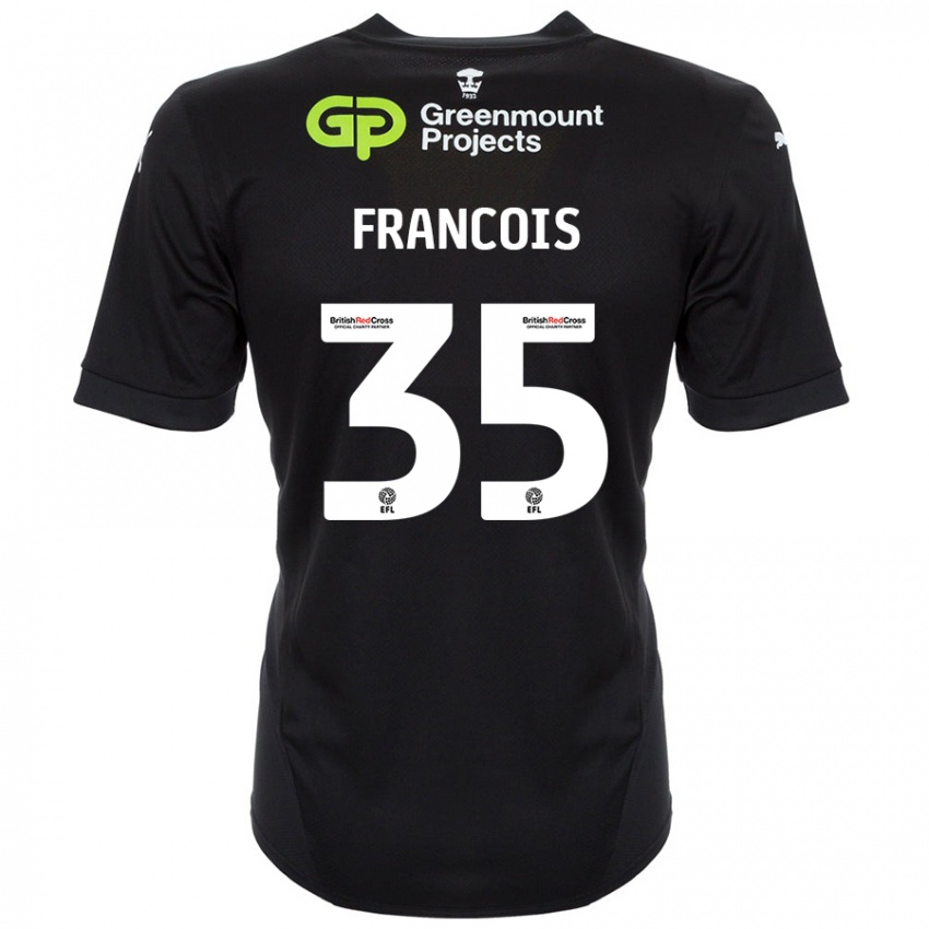 Kinder Tyrese Francois #35 Schwarz Auswärtstrikot Trikot 2024/25 T-Shirt