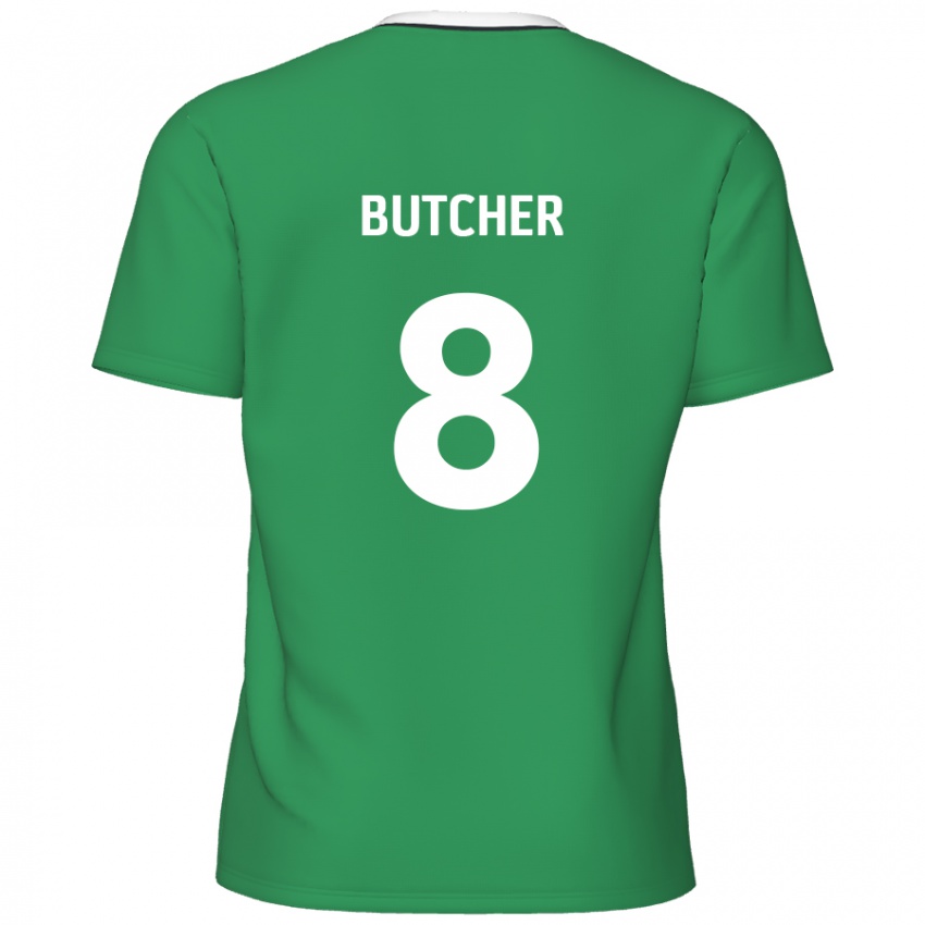 Kinder Matt Butcher #8 Grün Weiße Streifen Auswärtstrikot Trikot 2024/25 T-Shirt