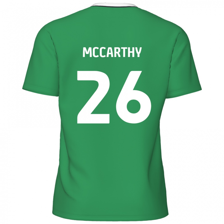 Kinder Jason Mccarthy #26 Grün Weiße Streifen Auswärtstrikot Trikot 2024/25 T-Shirt