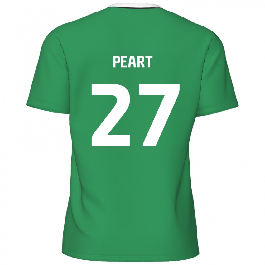 Kinder Brody Peart #27 Grün Weiße Streifen Auswärtstrikot Trikot 2024/25 T-Shirt