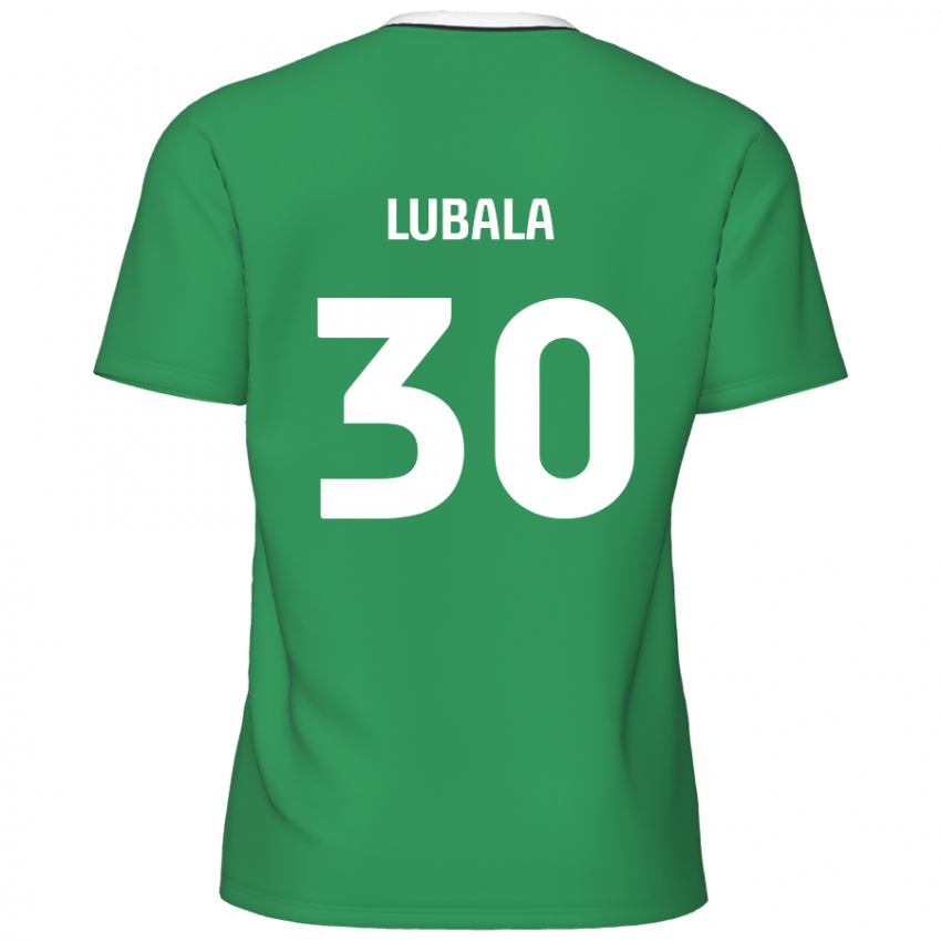 Kinder Bez Lubala #30 Grün Weiße Streifen Auswärtstrikot Trikot 2024/25 T-Shirt