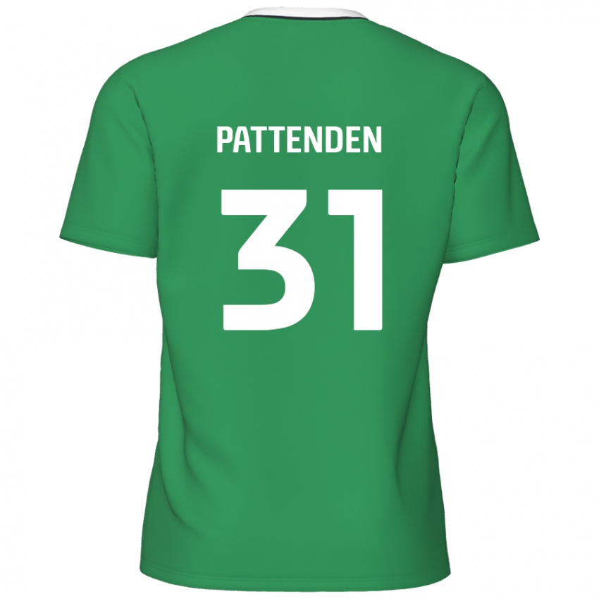 Kinder Jasper Pattenden #31 Grün Weiße Streifen Auswärtstrikot Trikot 2024/25 T-Shirt