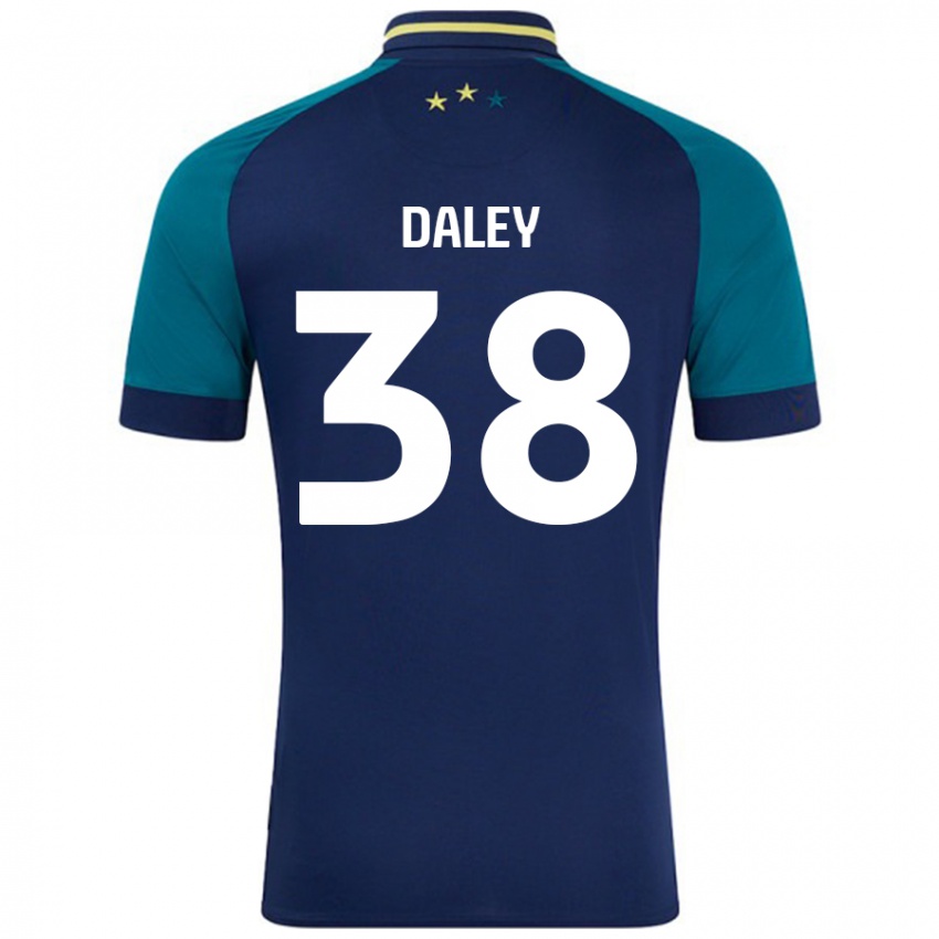 Kinder Luke Daley #38 Marine Dunkelgrün Auswärtstrikot Trikot 2024/25 T-Shirt