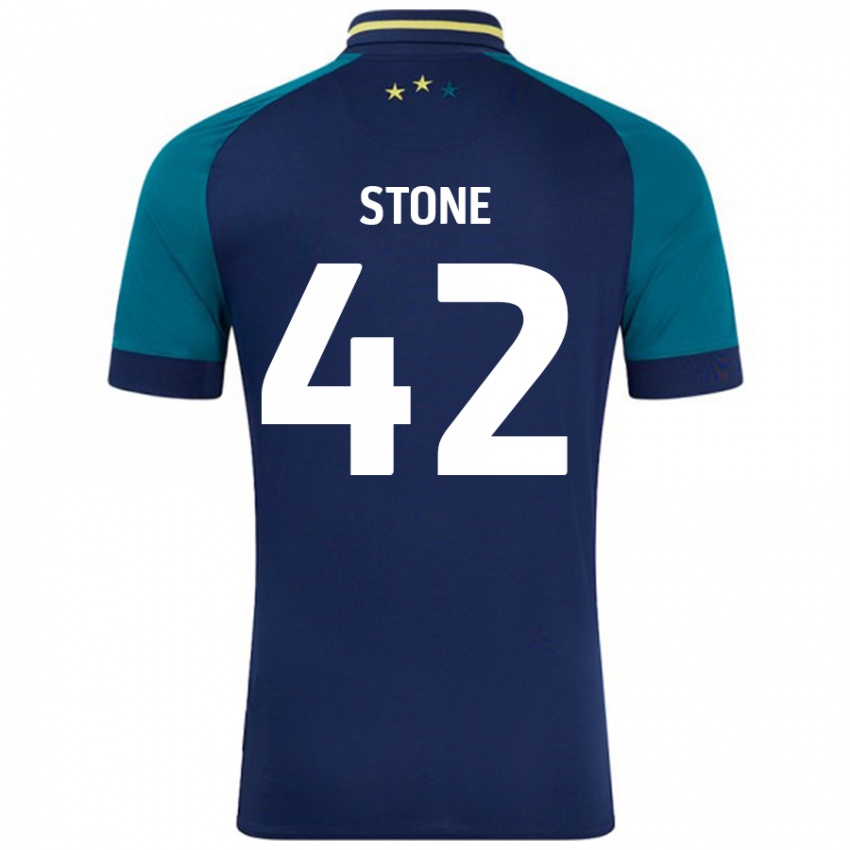 Kinder Michael Stone #42 Marine Dunkelgrün Auswärtstrikot Trikot 2024/25 T-Shirt