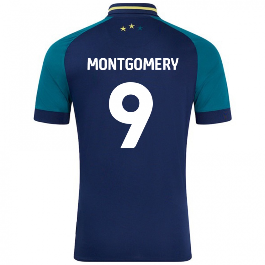 Kinder Ria Montgomery #9 Marine Dunkelgrün Auswärtstrikot Trikot 2024/25 T-Shirt