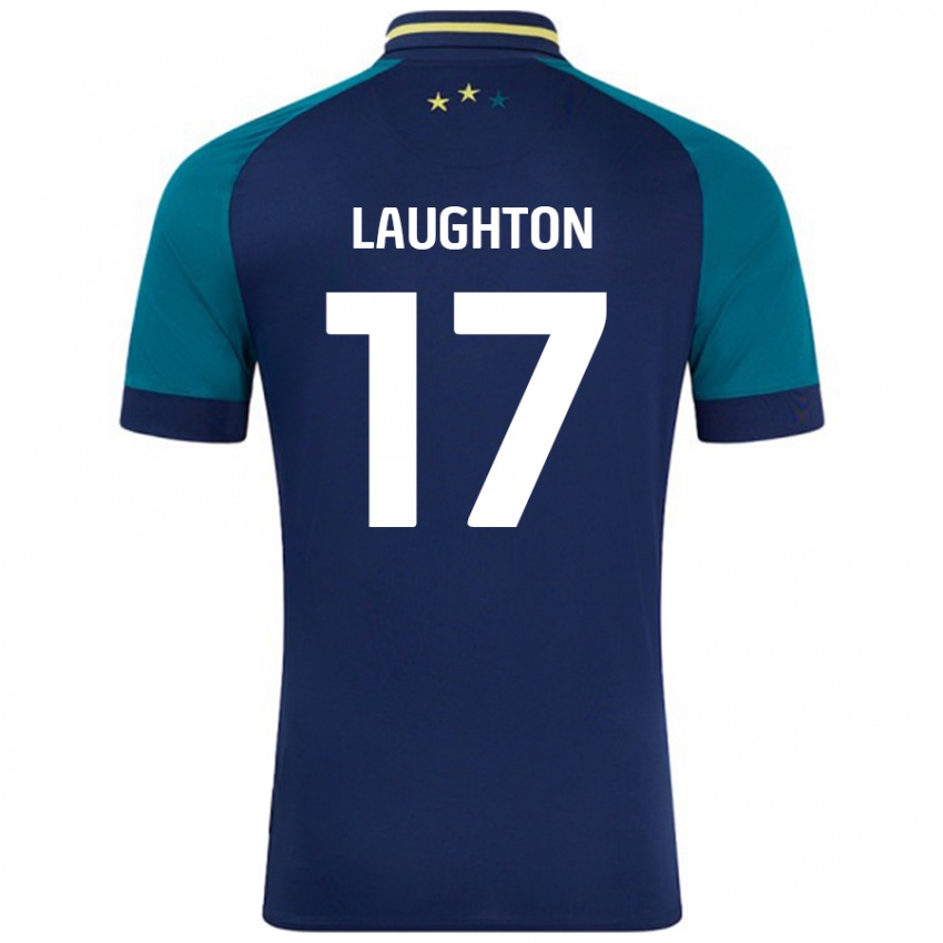 Kinder Zoe Laughton #17 Marine Dunkelgrün Auswärtstrikot Trikot 2024/25 T-Shirt