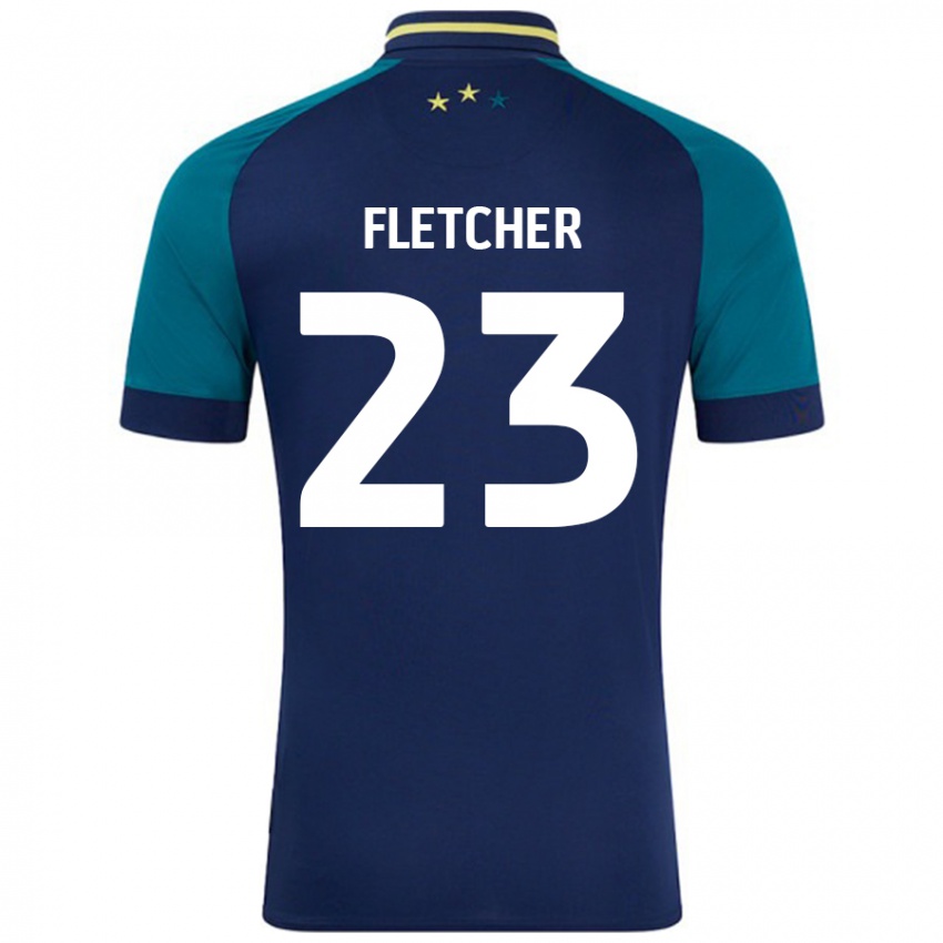 Kinder Serena Fletcher #23 Marine Dunkelgrün Auswärtstrikot Trikot 2024/25 T-Shirt