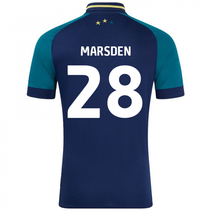 Kinder Brooke Marsden #28 Marine Dunkelgrün Auswärtstrikot Trikot 2024/25 T-Shirt