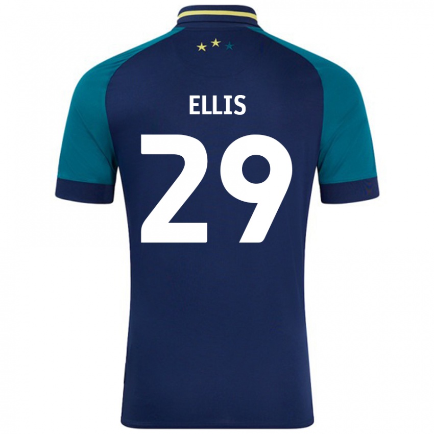 Kinder Molly Ellis #29 Marine Dunkelgrün Auswärtstrikot Trikot 2024/25 T-Shirt