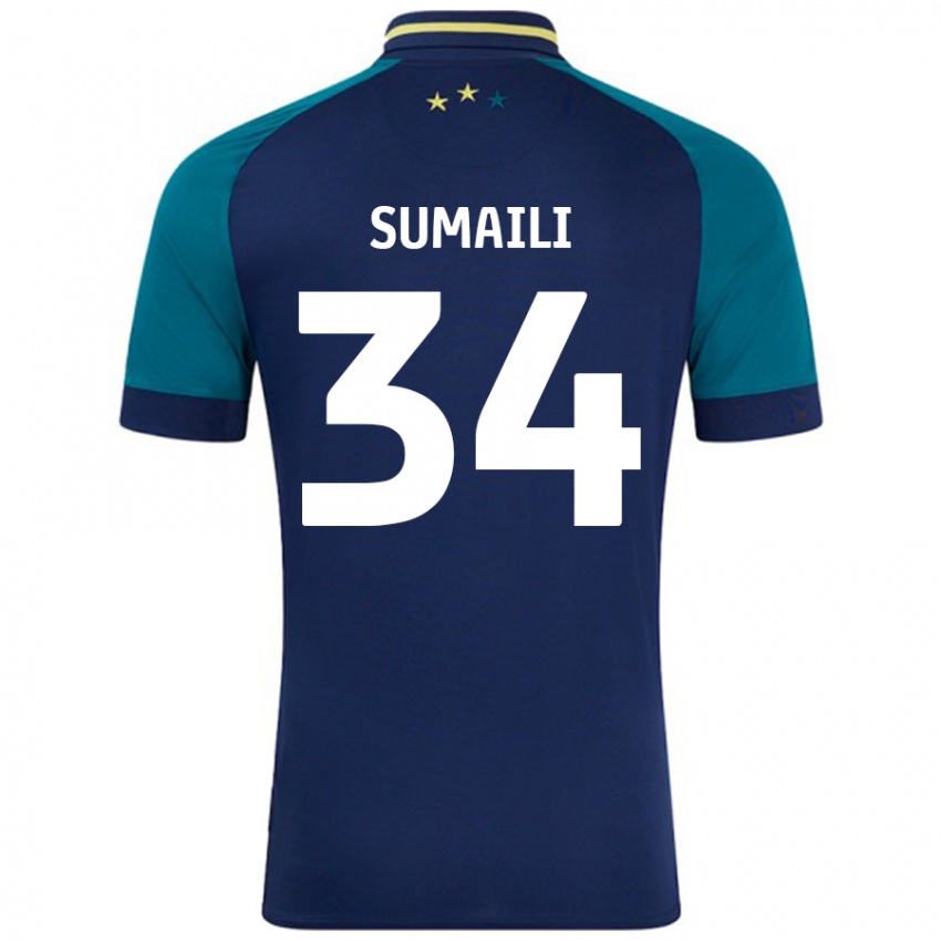 Kinder Falone Sumaili #34 Marine Dunkelgrün Auswärtstrikot Trikot 2024/25 T-Shirt