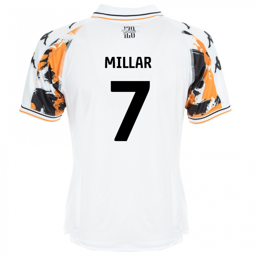 Kinder Liam Millar #7 Weiß Auswärtstrikot Trikot 2024/25 T-Shirt