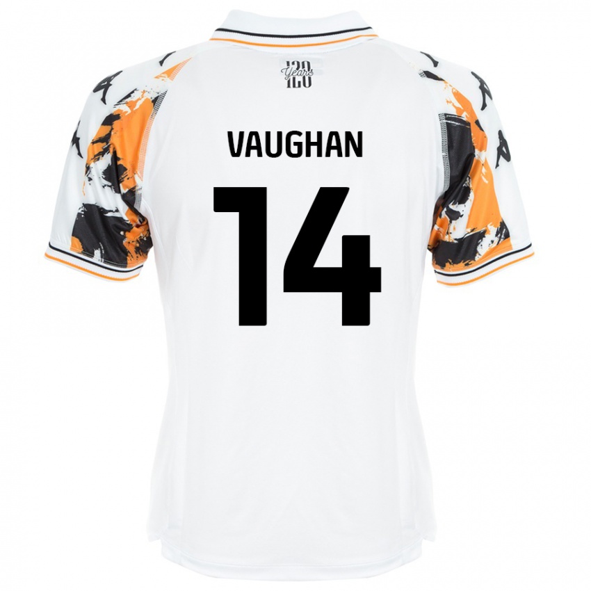 Kinder Harry Vaughan #14 Weiß Auswärtstrikot Trikot 2024/25 T-Shirt