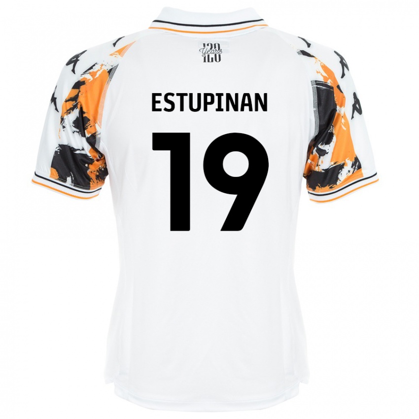 Kinder Óscar Estupiñán #19 Weiß Auswärtstrikot Trikot 2024/25 T-Shirt