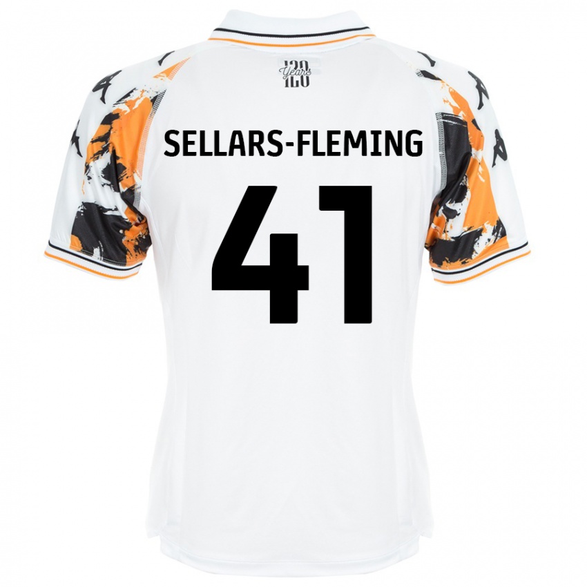 Kinder Tyrell Sellars-Fleming #41 Weiß Auswärtstrikot Trikot 2024/25 T-Shirt