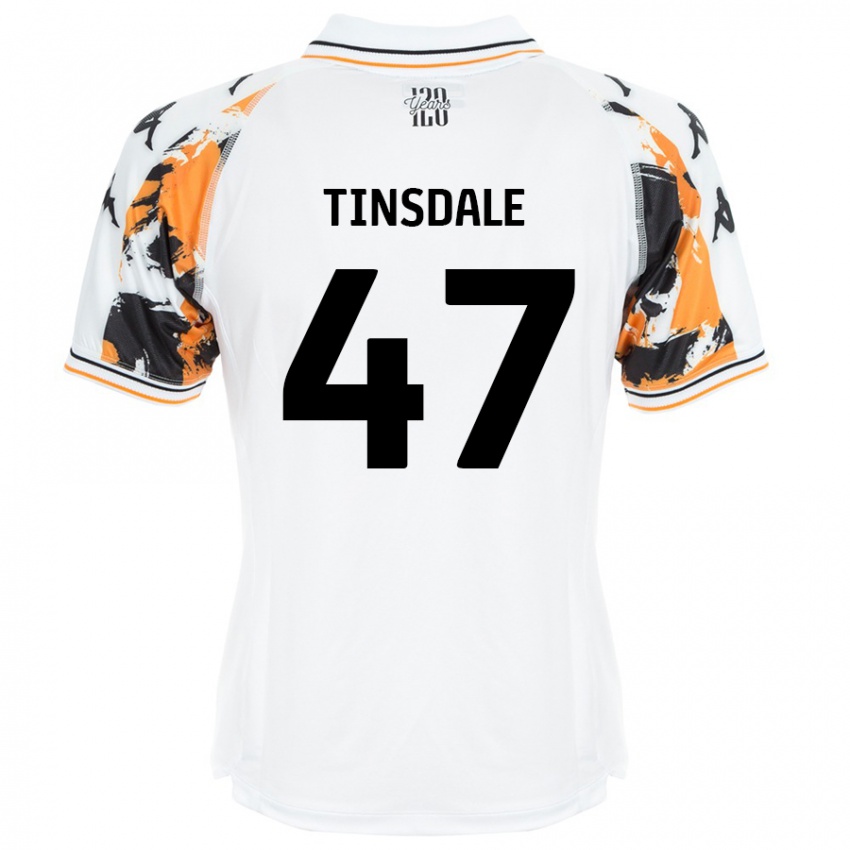 Kinder Nathan Tinsdale #47 Weiß Auswärtstrikot Trikot 2024/25 T-Shirt