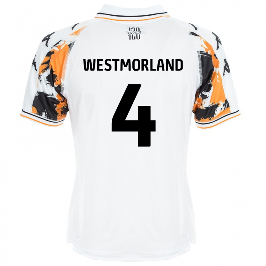 Kinder Emma Westmorland #4 Weiß Auswärtstrikot Trikot 2024/25 T-Shirt