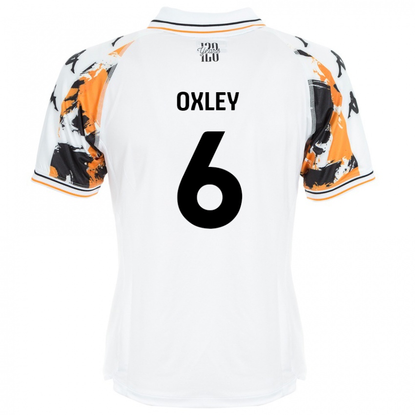 Kinder Tilly Oxley #6 Weiß Auswärtstrikot Trikot 2024/25 T-Shirt