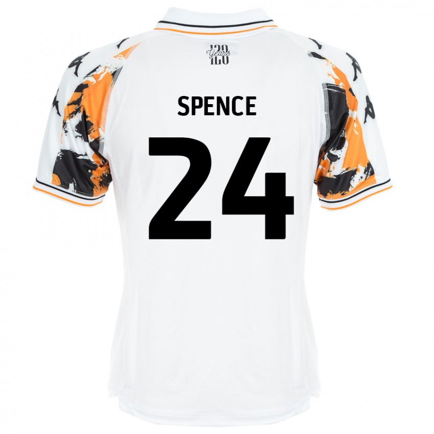 Kinder Emily Spence #24 Weiß Auswärtstrikot Trikot 2024/25 T-Shirt