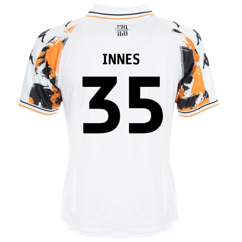 Kinder Emma Innes #35 Weiß Auswärtstrikot Trikot 2024/25 T-Shirt