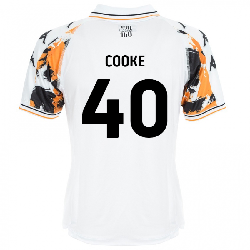 Kinder Megan Cooke #40 Weiß Auswärtstrikot Trikot 2024/25 T-Shirt