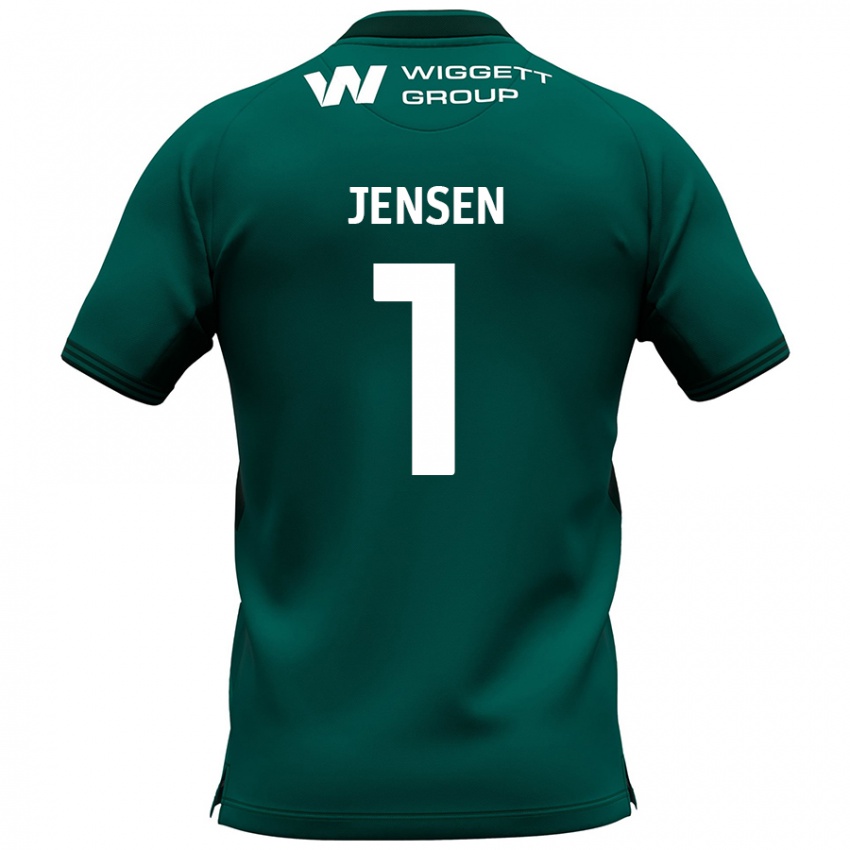 Kinder Lukas Jensen #1 Grün Auswärtstrikot Trikot 2024/25 T-Shirt