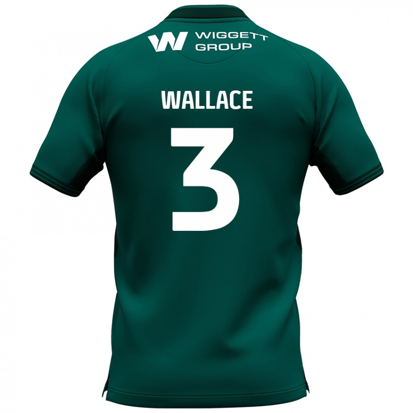 Kinder Murray Wallace #3 Grün Auswärtstrikot Trikot 2024/25 T-Shirt