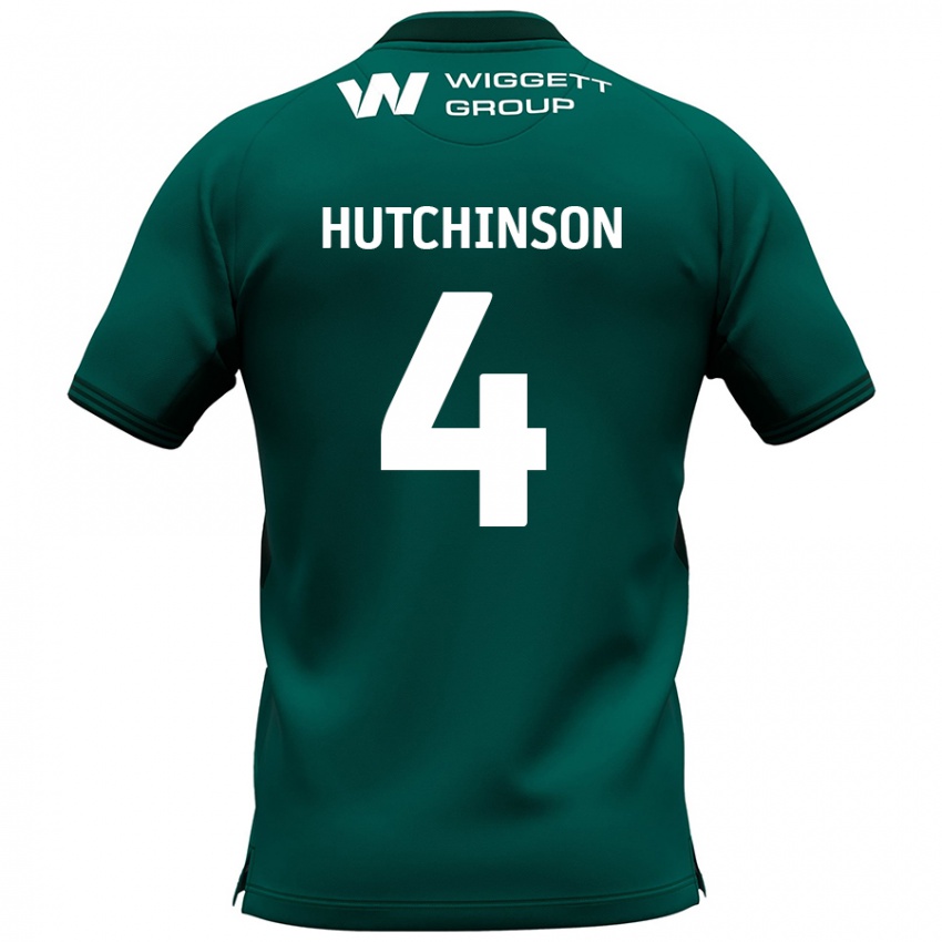 Kinder Shaun Hutchinson #4 Grün Auswärtstrikot Trikot 2024/25 T-Shirt