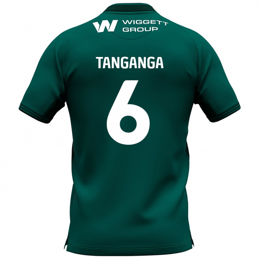 Kinder Japhet Tanganga #6 Grün Auswärtstrikot Trikot 2024/25 T-Shirt