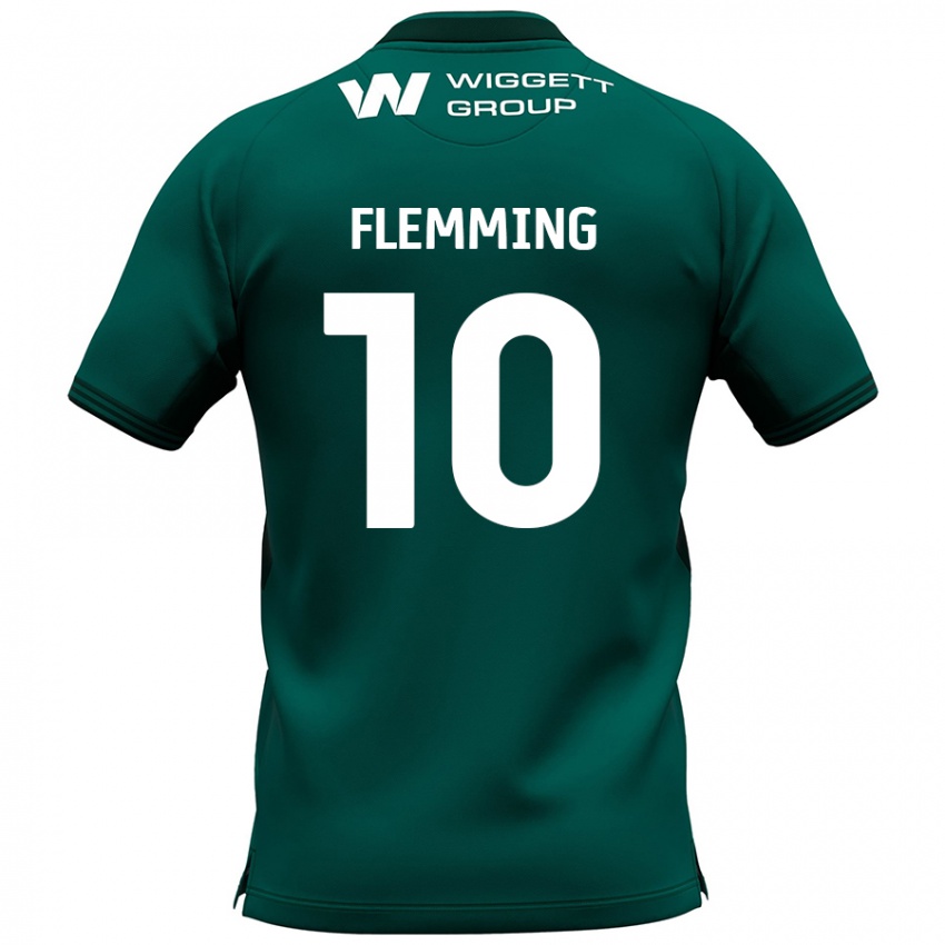 Kinder Zian Flemming #10 Grün Auswärtstrikot Trikot 2024/25 T-Shirt