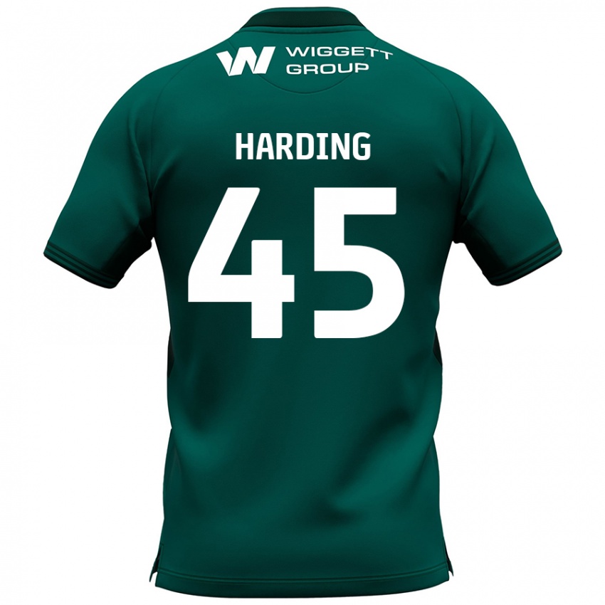 Kinder Wes Harding #45 Grün Auswärtstrikot Trikot 2024/25 T-Shirt