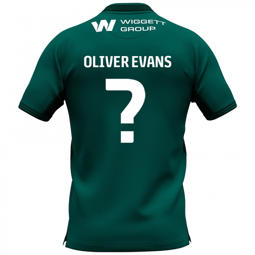 Kinder Oliver Evans #0 Grün Auswärtstrikot Trikot 2024/25 T-Shirt