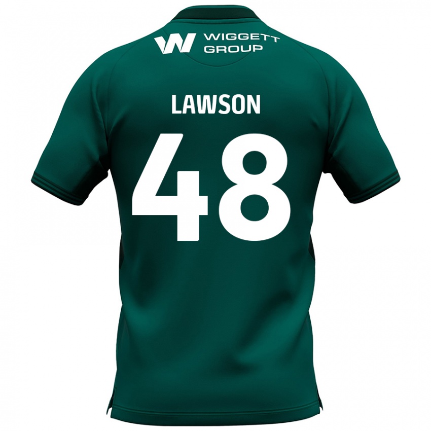 Kinder Sha'mar Lawson #48 Grün Auswärtstrikot Trikot 2024/25 T-Shirt