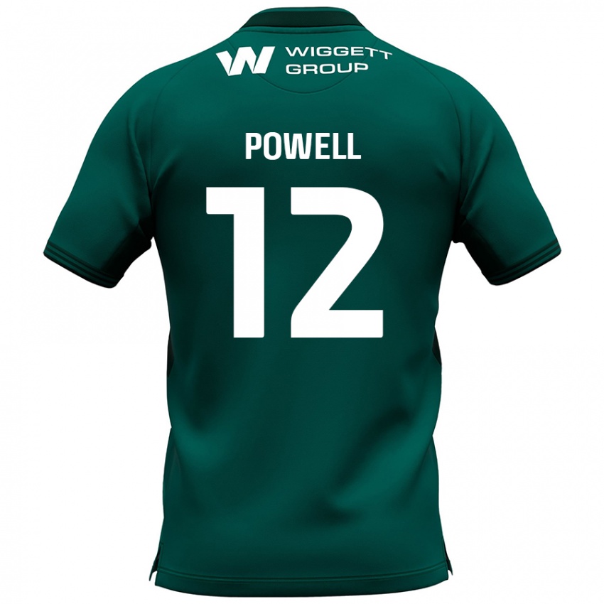 Kinder Beth Powell #12 Grün Auswärtstrikot Trikot 2024/25 T-Shirt